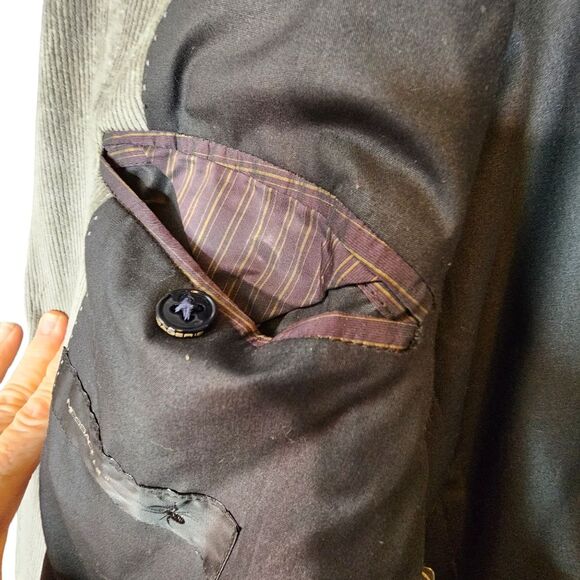 Messagerie Silver Gray Soft Corduroy 4 Button Font Sports Coat Size 50 - Picture 14 of 16